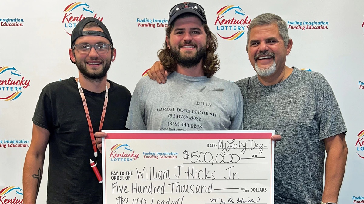 Son shares $500,000 with father and brother